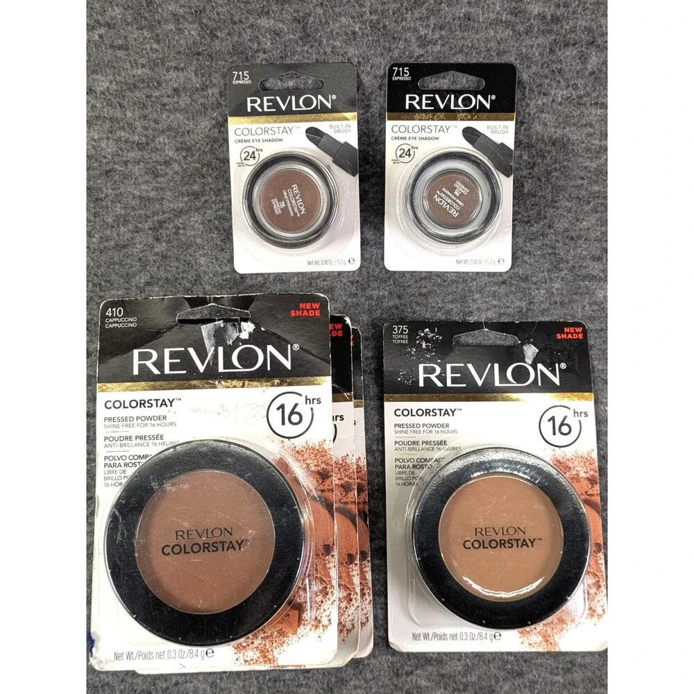 Revlon ColorStay Face Powder & Eyeshadow Lot Cappuccino Toffee 6 Pcs